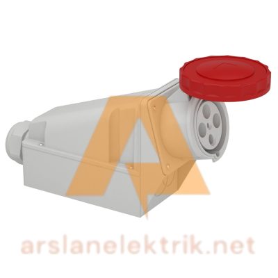 Schneider 81194 Pratika 380-415 V AC 4x125A 3P+E Trıfaze IP67 Eğik Duvar Prizi