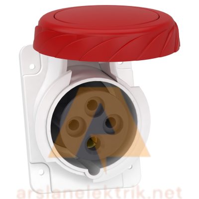 Schneider PKF16G734 Pratika 380-415V AC 4x16A 3P+E Trifaze IP67 Vida Bağlantılı Düz Makine Prizi