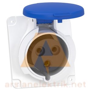 Schneider PKF32F423 Pratika 200-250V AC 3x32A 2P+E Monofaze IP44 Vida Bağlantılı Eğik Makine Prizi