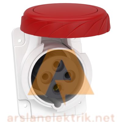 Schneider PKY16F734 Pratika 380-415V AC 4x16A 3P+E Trifaze IP67 Hızlı Bağlantı Eğik Makine Prizi