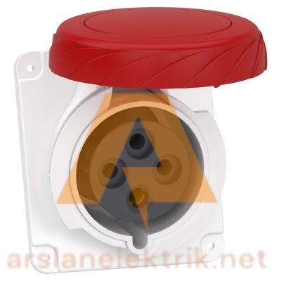 Schneider PKY32F734 Pratika 380-415V AC 4x32A 3P+E Trıfaze IP67 Hızlı Bağlantılı Eğik Makine Prizi