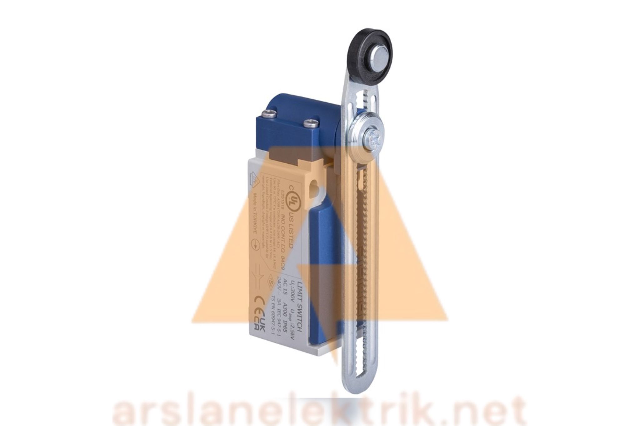 Emas L5K13MEP123 L5 Plastik Gövde 18 mm Plastik Ayarlanabilir Kollu Makara Ani Hareketli 1NO+1NC Sınır Şalter