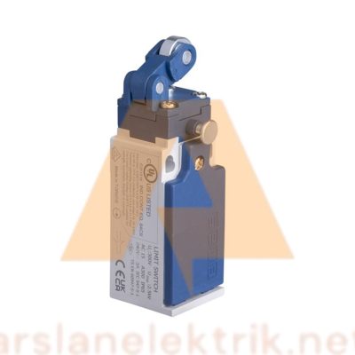 Emas L5K13MIM311R Makaralı Sınır Şalteri L5 Plastik Gövde 14 mm Metal Makaralı Manivela Resetli Ani Hareketli 1NO+1NC Sınır Şalter