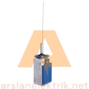 Emas L5K13SOM101  L5 Plastik Gövde 2 mm Sivri Metal Uç Metal Yay Kol Ani Hareketli 1NO+1NC Sınır Şalter