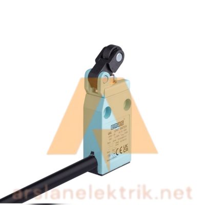 Emas L61K13MIP311 L61 Metal Gövde 14 mm Plastik Makaralı Manivela Ani Hareketli 1NO+1NC Sınır Şalter