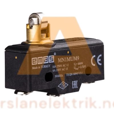 Emas MN1MUM9 Asal Siviç  Metal Makaralı Pimli 1CO MN1 Serisi Plastik Mini Switch