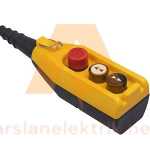 Emas PV3E30B4 - 3 Gözlü Acil Stoplu PV Serisi 3 Gözlü Çift Hızlı 1NC Acil Stoplu Vinç Kumanda Kutusu