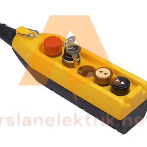 Emas PV5E30B4A20 - 5 Gözlü Vinç Kumanda Kutusu Acil Stoplu Anahtarlı ; PV Serisi 5 Gözlü Çift Hızlı 1NC Anahtarlı Acil Stoplu Vinç Kumanda Kutusu