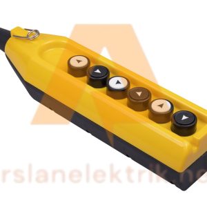 Emas PV6Z222 - 6 Gözlü Vinç Kumanda Kutusu ; PV Serisi 6 Gözlü Tek Hızlı 1.Delik Kapalı Vinç Kumanda Kutusu