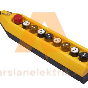 Emas PV9E30B4444 - 9 Lu Vinç Kumanda Kutusu ; PV Serisi 9 Gözlü Çift Hızlı 1NC Acil Stoplu Vinç Kumanda Kutusu