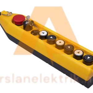 Emas PV9E40B222AC20 - 8 Li Vinç Kumanda Kutusu ; PV Serisi 9 Gözlü Tek Hızlı 1NC Anahtarlı Vinç Kumanda Kutusu
