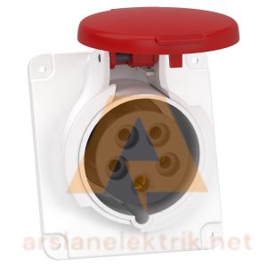 Schneider PKF16F435 Pratika 380-415V AC 5x16A 3P+N+E Trifaze IP44 Vida Bağlantılı Eğik Makine Prizi