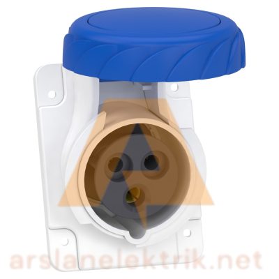 Schneider PKF16F723 Pratika 200-250V AC 3x16A 2P+E Monofaze IP67 Vida Bağlantılı Eğik Makine Prizi