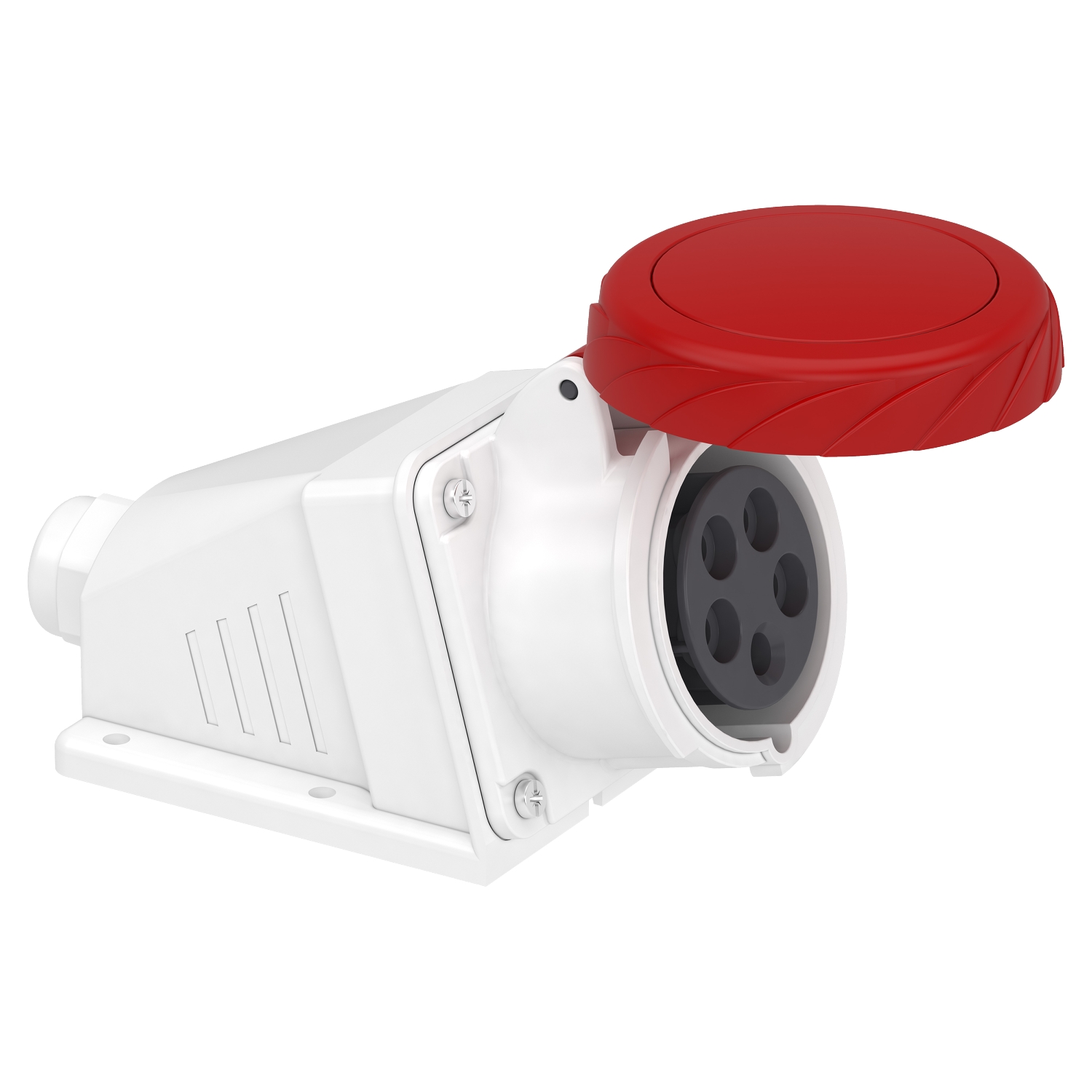 Schneider PKF16W735 Pratika 380-415V AC 5x16A 3P+N+E Trifaze IP67 Vida Bağlantılı Eğik Duvar Prizi - Görsel 2