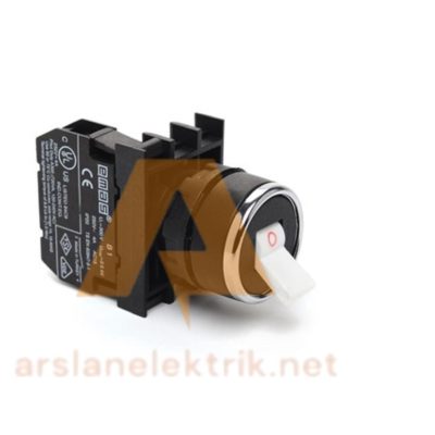 Emas B200C  B Serisi Plastik 1NC Mandallı Kalıcı Beyaz (0-I) Baskılı 22 mm Buton