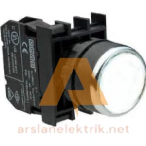 Emas B100FB Yaylı Kalıcı Buton B Serisi Plastik 1NO Beyaz 22 mm Buton