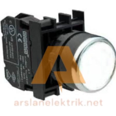 Emas B200FB Yaylı Kalıcı Buton B Serisi Plastik 1NK Beyaz 22 mm Buton