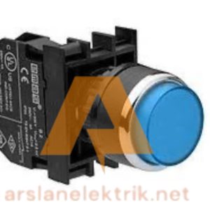 Emas B102HM  B Serisi Plastik 1NA+1NK Yaylı Çıkık Mavi 22 mm Buton