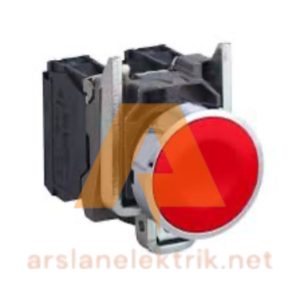 Schneider Electric XB4-BA42 Kırmızı Yaylı Buton 22 MM 1NK