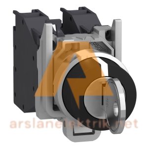 Schneider Electric XB4BG33  Ø22  3 Konumlu Kalıcılı 1-0-2 Kilitli Kalıcı Tip Anahtarlı 2NA Kontaklı Buton