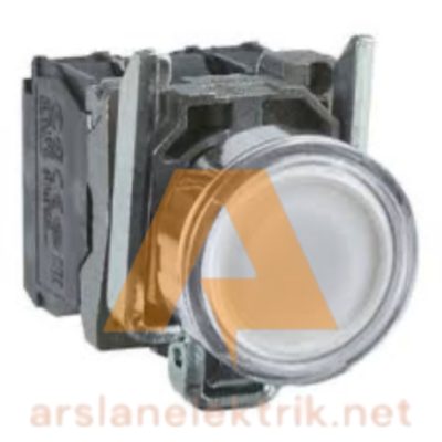 Schneider Electric XB4BW31M5 22mm 220-240V 1NA+1NK Yaylı Dönüşlü Beyaz Işıklı Buton