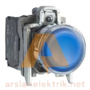 Schneider Electric XB4BW36B5 22mm 24V 1NA+1NK Yaylı Dönüşlü Mavi Işıklı Buton