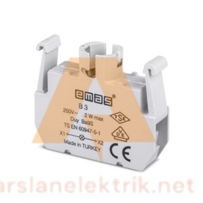 Emas ,B3  Işık Kontak Blok  Ba9S Duylu Kontak Blok