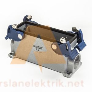 Emas EBM24GD24  Metal 24 Kontak Duvar Tipi Boş Gövde Çift Yan Girişli 4 Mandallı Çok Kontaklı ; 24 Kontaklı Çoklu Fiş ve Prizler