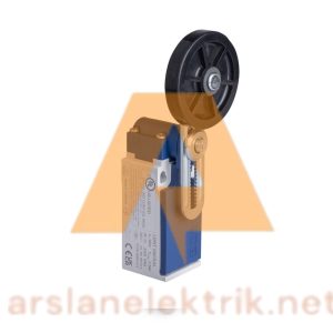 Emas L5K13MEL122  L5 Plastik Gövde 50 mm Lastik Ayarlanabilir Kollu Makara Ani Hareketli 1NO+1NC Sınır Şalter