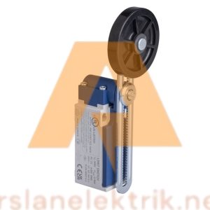 Emas L5K13MEL123  L5 Plastik Gövde 50 mm Lastik Ayarlanabilir Kollu Makara Ani Hareketli 1NO+1NC Sınır Şalter