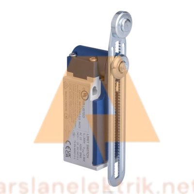 Emas L5K13MEM123 L5 Plastik Gövde 18 mm Metal Ayarlanabilir Kollu Makara Ani Hareketli 1NO+1NC Sınır Şalter