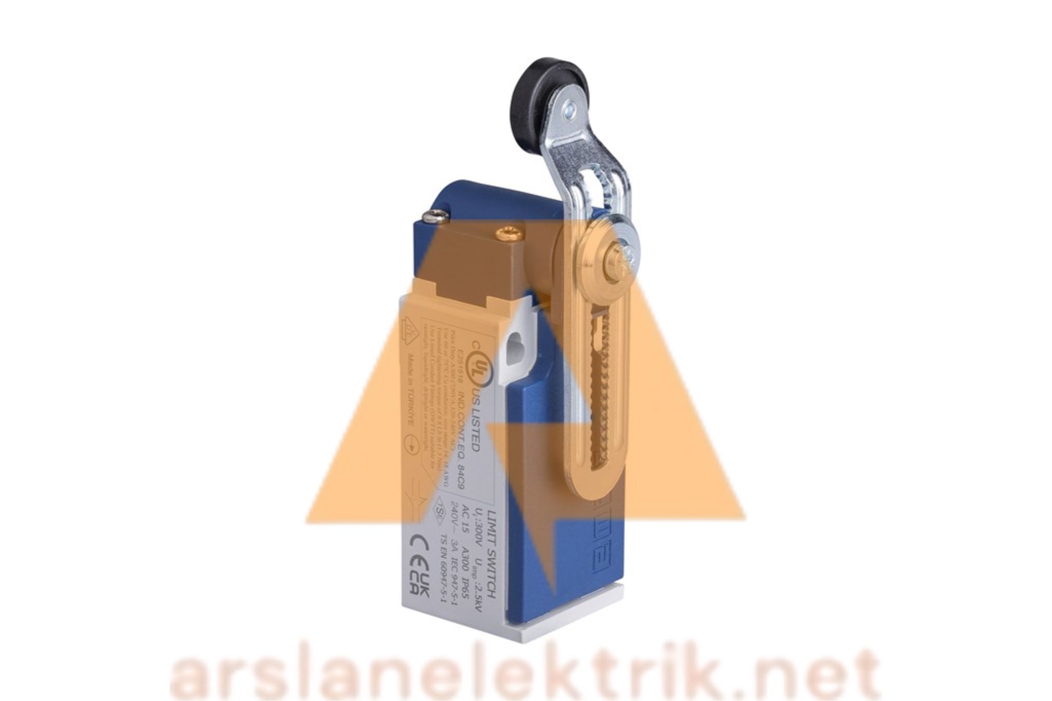 Emas L5K13MEP124 L5 Plastik Gövde 18 mm Plastik Ayarlanabilir Kollu Makara Ani Hareketli 1NO+1NC Sınır Şalter