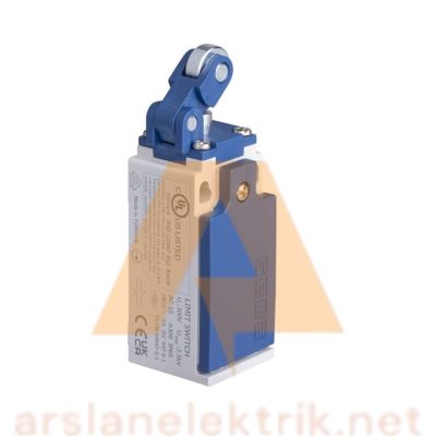 Emas L5K13MIM311 L5 Plastik Gövde 14 mm Metal Makaralı Manivela Ani Hareketli 1NO+1NC Sınır Şalter