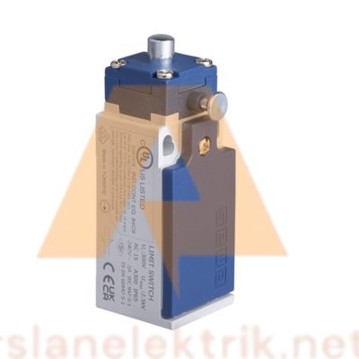 Emas L5K13PUM211R L5 Plastik Gövde 10 mm Metal Pim Resetli Ani Hareketli 1NO+1NC Sınır Şalter