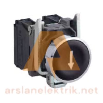 Schneider Electric XB4BA3351 "Aşağı Ok" İşaretli Siyah Yaylı Buton ,1NA ,22 MM