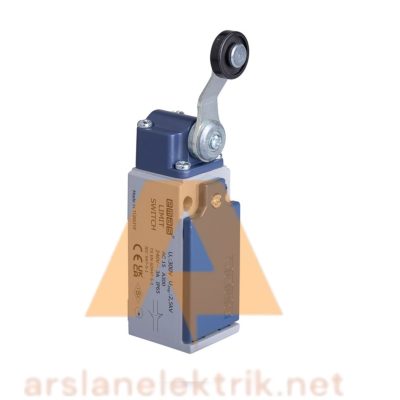 Emas L51K13MEP125  L51 Metal Gövde ,18 mm Plastik Ayarlanabilir Kollu Makara , Ani Hareketli , 1NO+1NC , Sınır Şalteri