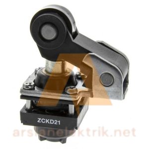 Telemecanique  XCK-M Serisi İçin ; ZCK-D21 Yatay Haraketli Termoplastik Makaralı Kol Limit Switch Kafası