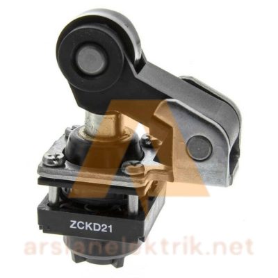 Telemecanique  XCK-M Serisi İçin ; ZCK-D21 Yatay Haraketli Termoplastik Makaralı Kol Limit Switch Kafası
